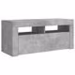 vidaXL Meuble TV avec lumières LED gris béton 90x35x40 cm - TU