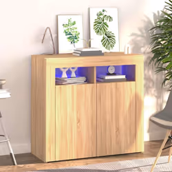 Ce buffet avec lumières LED est destiné à devenir un complément idéal dans votre pièce avec son utilité pratique. La construc ...