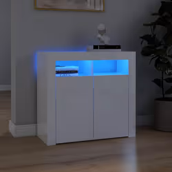 Description générale Ce buffet avec lumières LED est un complément idéal pour votre intérieur, alliant utilité pratique et es ...