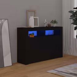 Description générale Ce buffet avec lumières LED est un complément idéal pour votre intérieur, alliant fonctionnalité et esth ...