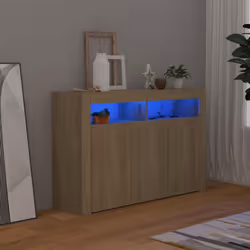Description générale Ce buffet avec lumières LED est un ajout pratique et décoratif à votre intérieur. Sa construction robust ...