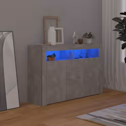 Description générale Ce buffet avec lumières LED est un ajout pratique et décoratif à votre intérieur. Sa construction en boi ...