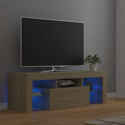 Vidaxl - Meuble tv avec lumières led chêne sonoma 120x35x40 cm