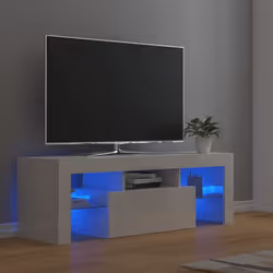 Avec un design à la fois tendance et pratique, ce meuble TV avec éclairage LED deviendra certainement un point central de vot ...