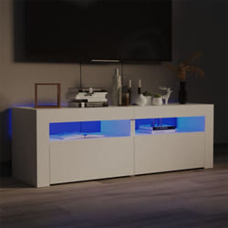 Vidaxl - Meuble tv avec lumières led blanc 120x35x40 cm