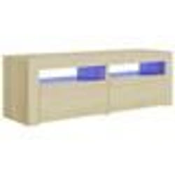 vidaXL Meuble TV avec lumières LED chêne sonoma 120x35x40 cm - TU
