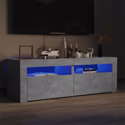 Avec un design à la fois tendance et pratique, ce meuble TV avec éclairage LED deviendra certainement un point central de vot ...