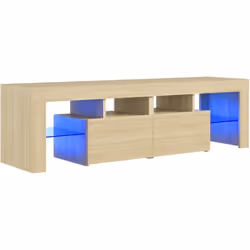 Avec un design à la fois tendance et pratique, ce meuble TV avec éclairage LED deviendra certainement un point central de vot ...
