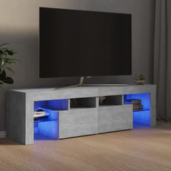 Vidaxl - Meuble tv avec lumières led Gris béton 140x36,5x40 cm