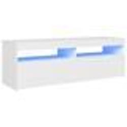 vidaXL Meuble TV avec lumières LED blanc 120x35x40 cm - TU