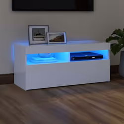 Description générale Ce meuble TV au design tendance et pratique avec éclairage LED deviendra un point central de votre pièce ...