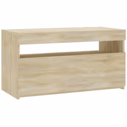 Avec un design à la fois élégant mais pratique, ce meuble TV avec éclairage LED deviendra certainement un point central de vo ...