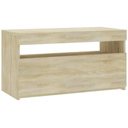 Vidaxl - Meuble tv avec lumières led Chêne sonoma 75x35x40 cm