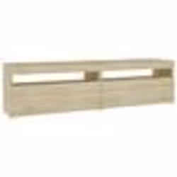vidaXL Meubles TV 2 pcs avec lumières LED Chêne sonoma 75x35x40 cm