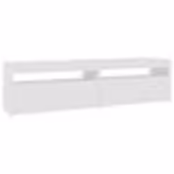 vidaXL Meubles TV 2 pcs avec lumières LED Blanc brillant 75x35x40 cm