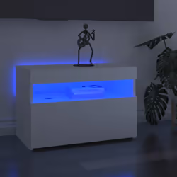 Description générale Avec un design à la fois tendance et pratique, ce meuble TV avec éclairage LED deviendra un point centra ...