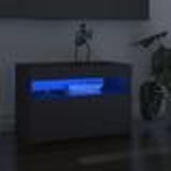 vidaXL Meubles TV avec lumières LED 2 pcs gris 60x35x40 cm - TU