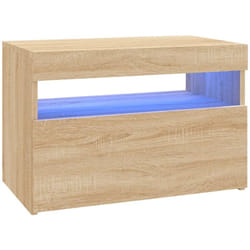 Vidaxl - Meuble tv avec lumières led chêne sonoma 60x35x40 cm