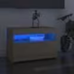 vidaXL Meubles TV avec lumières LED 2 pcs Chêne sonoma 60x35x40 cm