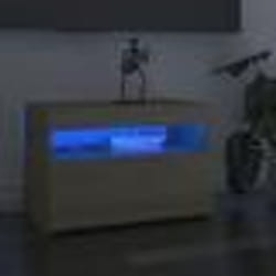 vidaXL Meubles TV avec lumières LED 2 pcs Chêne sonoma 60x35x40 cm