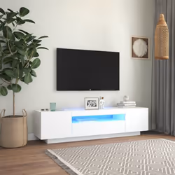 Description générale Avec un design à la fois tendance et pratique, ce meuble TV avec éclairage LED deviendra certainement un ...