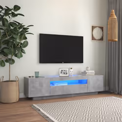 Description générale Avec un design tendance et pratique, ce meuble TV avec éclairage LED devient un point central idéal pour ...