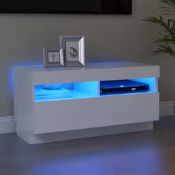 Description générale Avec un design à la fois tendance et pratique, ce meuble TV avec éclairage LED deviendra un point centra ...