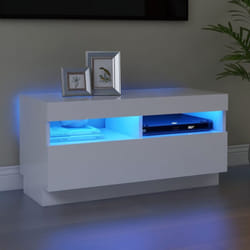 Vidaxl - Meuble tv avec lumières led blanc 80x35x40 cm