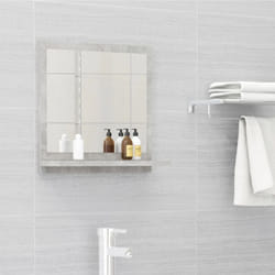 Miroir de salle de bain Gris béton 40x10,5x37cm Bois ingénierie vidaXL