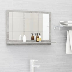 Vidaxl - Miroir de salle de bain Gris béton 60x10,5x37 cm Aggloméré