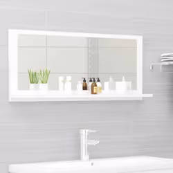 Ajoutez une touche d’aspect esthétiquement agréable dans votre salle de bain avec ce miroir, qui ajoute un style contemporain ...
