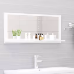 Ajoutez une touche d’aspect esthétiquement agréable dans votre salle de bain avec ce miroir, qui ajoute un style contemporain ...