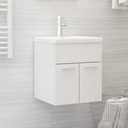 Vidaxl - Armoire d'évier Blanc brillant 41x38,5x46 cm Bois d'ingénierie