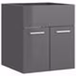 vidaXL Armoire d'évier Gris brillant 41x38,5x46 cm Bois d’ingénierie