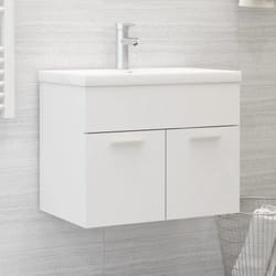 Armoire d'évier Blanc 60x38,5x46 cm Aggloméré