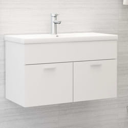 Vidaxl - Armoire d'évier Blanc 80x38,5x46 cm Bois d'ingénierie