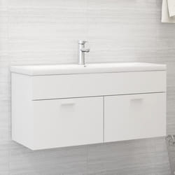 vidaXL Armoire d'évier Blanc 100x38,5x46 cm Bois d'ingénierie - TU