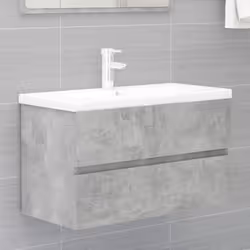 Avec cette armoire d'évier, vous pouvez créer un espace de rangement supplémentaire pour votre salle de bain avec un aspect r ...