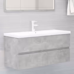 Avec cette armoire d'évier, vous pouvez créer un espace de rangement supplémentaire pour votre salle de bain avec un aspect r ...