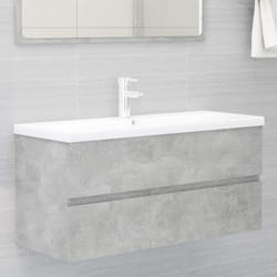 Vidaxl - Armoire d'évier Gris béton 100x38,5x45 cm Aggloméré