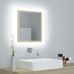Vidaxl - Miroir led de salle de bain Chêne sonoma 40x8,5x37 cm Acrylique
