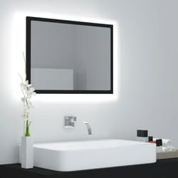 Vidaxl - Miroir à led de salle de bain Noir 60x8,5x37 cm Acrylique
