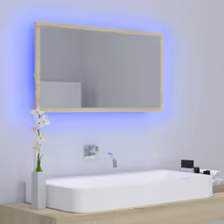 VidaXL 804927 miroir de salle de bain et armoire de rangement pour évier