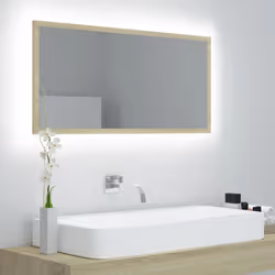 VidaXL 804935 miroir de salle de bain et armoire de rangement pour évier