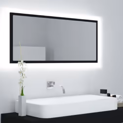 Ajoutez une touche d’aspect esthétiquement agréable dans votre salle de bain avec ce miroir à LED, qui ajoute un style contem ...