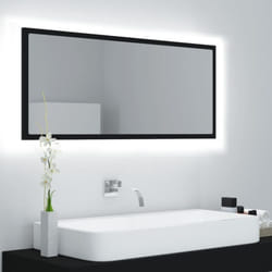 Vidaxl - Miroir à led de salle de bain Noir 100x8,5x37 cm Acrylique