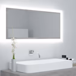 Ajoutez une touche d’aspect esthétiquement agréable dans votre salle de bain avec ce miroir à LED, qui ajoute un style contem ...