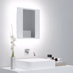 Ajoutez une touche d’aspect esthétiquement agréable dans votre salle de bain avec cette armoire à miroir à LED, qui ajoute un ...
