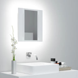 Vidaxl - Armoire salle de bain à miroir led Blanc 40x12x45 cm Acrylique