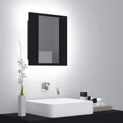 Ajoutez une touche d’aspect esthétiquement agréable dans votre salle de bain avec cette armoire à miroir à LED, qui ajoute un ...
